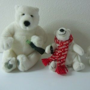 coca cola polar bear plush
